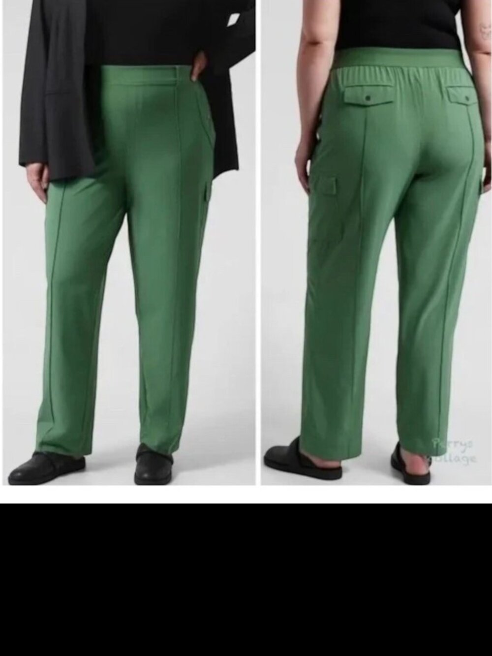 ATHLETA Vienna Cargo Pants Vineyard Green Size 14 - Picture 11 of 12